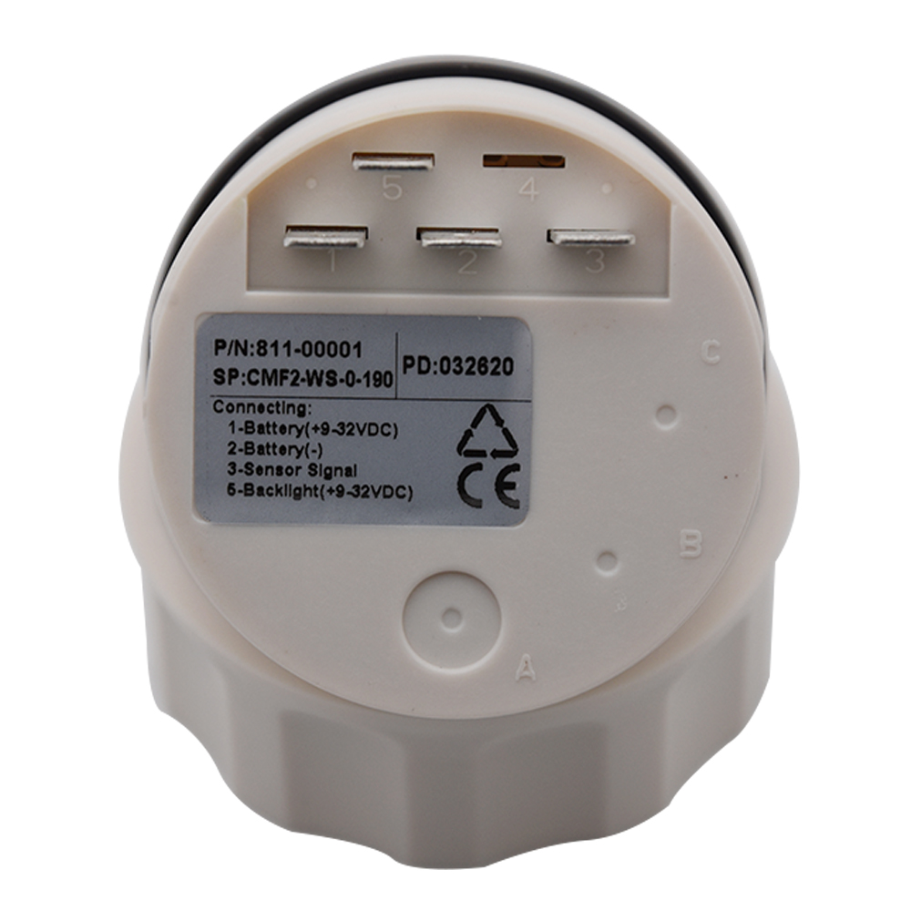 52 mm bränslemätare båt bil bränslenivåmätare e -1/2- f oljenivåindikator passar för 0 ~ 190 ohm bränslesensor sändarenhet bakgrundsbelysning 9 ~ 32v