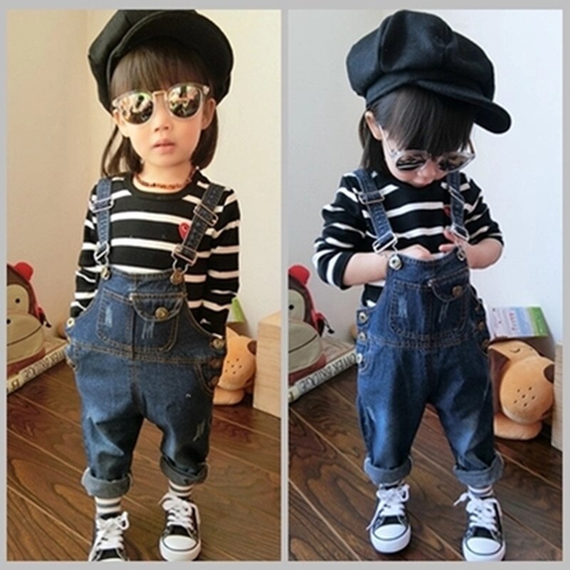 spring autumn Baby boy overalls bib child denim pants infant jumpsuit , children's clothing romper kids