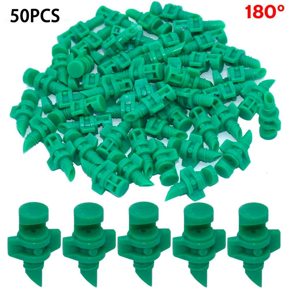 100PCS 90° 180° 360° Angle Simple Refraction Nozzle Sprinkler Head Garden Fruit Tree Irrigation Mist Sprayer: 50PCS 180 Degree