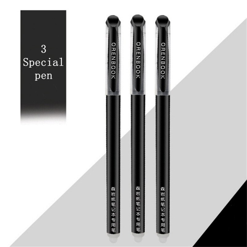 Wet Erasable Reusable Smart Writing Notebook A5/B5 Black Waterproof Erase Notepad Spiral Coil Book Save Paper Diary With Pen Set: 3PCS Pens