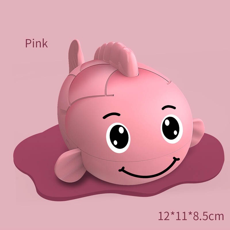 1PC Eco-friendly Material Bathtub Showers Toys Cute Animal Baby Bath Toy Knocker Shower Floating Toys: pink carp