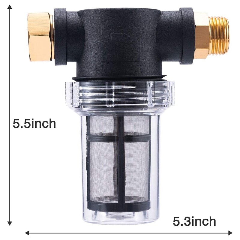 Sedimentfilter festelinje vannslange filter, hageslange filter for høytrykksspyler innløpsvann