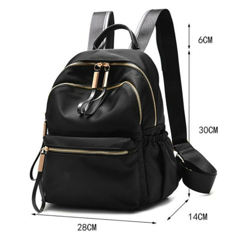 wasserdichte Oxford Rucksack Rucksack Frauen Schwarz Schule Taschen für Teenager Mädchen Große Kapazität Reise Tote Rucksack