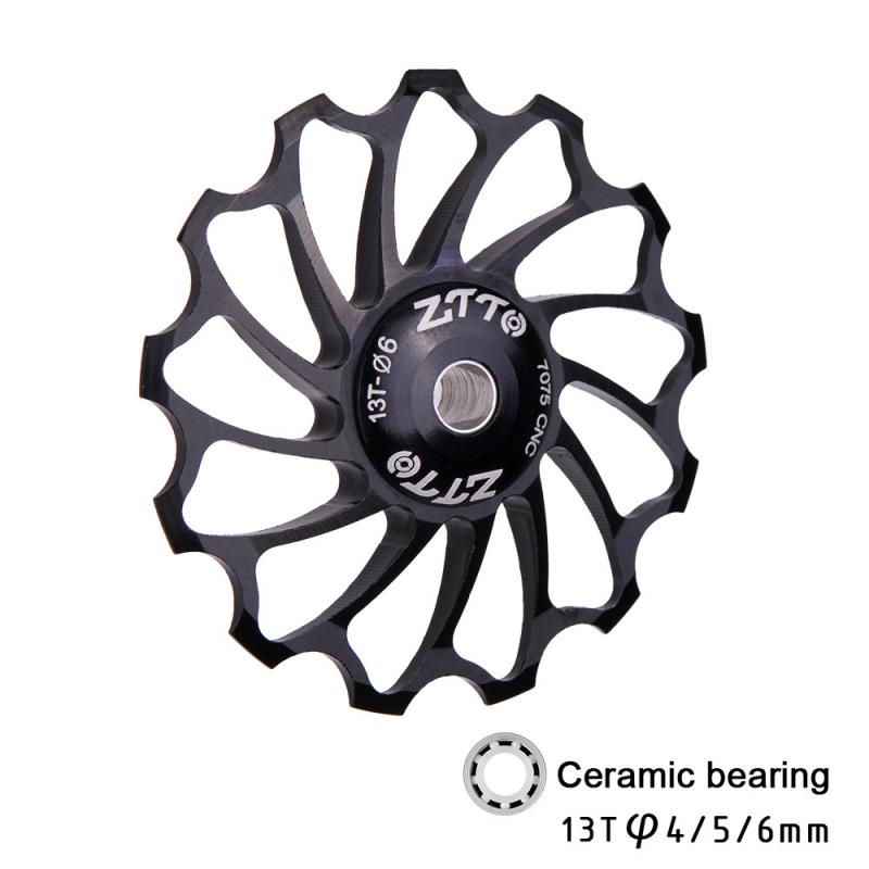 Ztto 13t mtb cykel bagskifter jockey hjul keramisk leje remskive cnc vejcykel guide rulleleje tomgang keramisk leje jockey