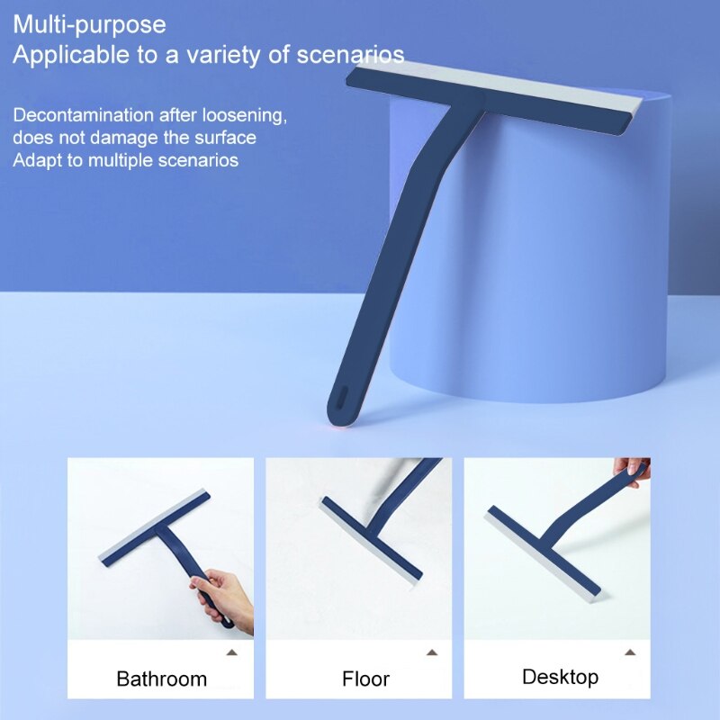 Bathroom Mirror Cleaner with Silicone Blade Holder Hook Kitchen Car Glass Shower Squeegee Kit Window Glass Wiper Scraper