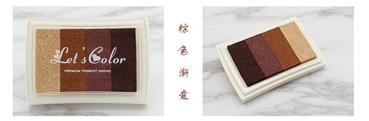 Gradient colors big ink pad Stamp planner scrapbooking silicone stamp inkpad diy diary greeting card making supplies: 6