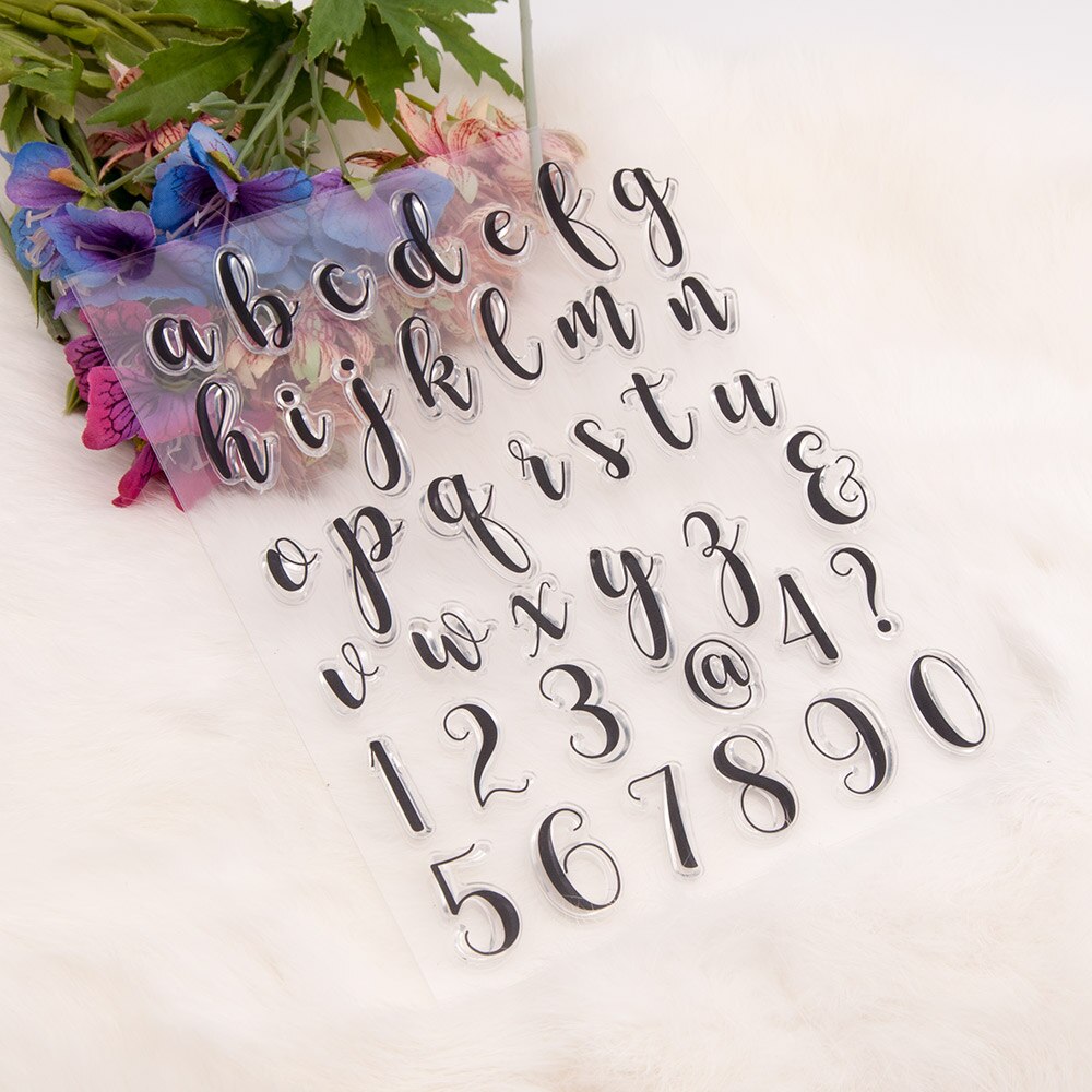 Sellos transparentes de goma con letras del alfabeto para manualidades, tarjetas de álbum de recortes, sellos transparentes, fabricación de papel de álbum, adornos para manualidades
