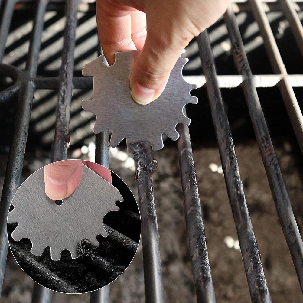 Portable Barbecue Grill Scraper Stainless Steel Grate Grill Scraper Barbecue Cleaning Brush Scrubber Tool BBQ Accessoires