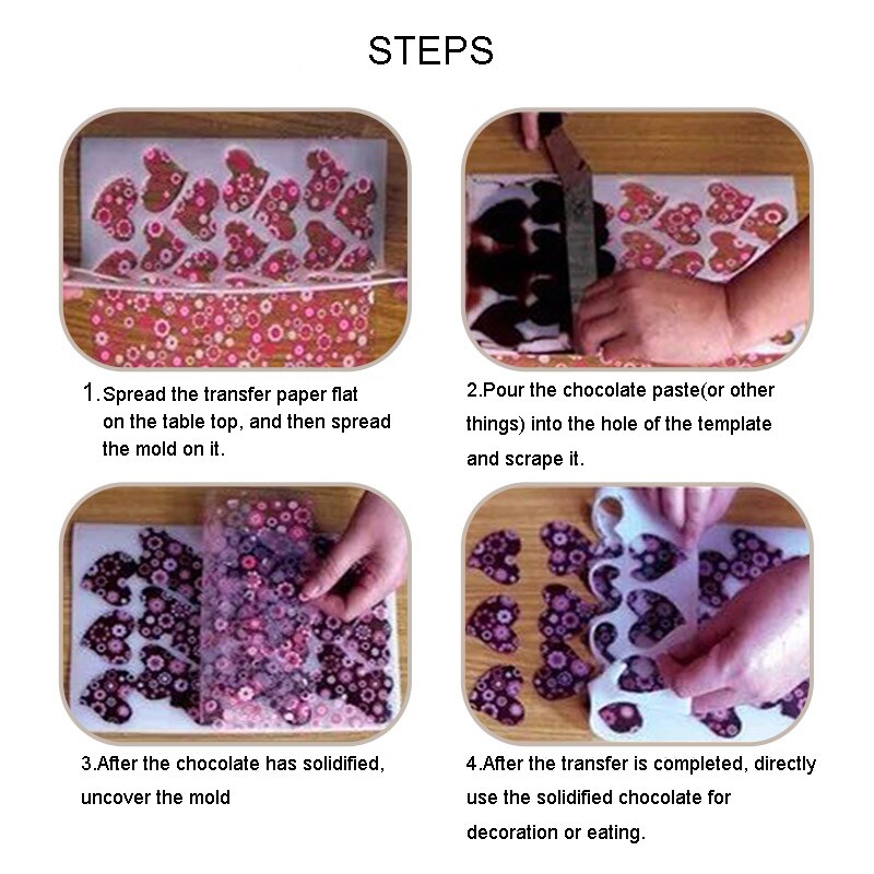 5/10/15Pcs Mix Chocolate Transfer Sheet Printing Sugar Stamp Paper Chocolate Printed Sheet Christmas Home Cookie Cake Decoration