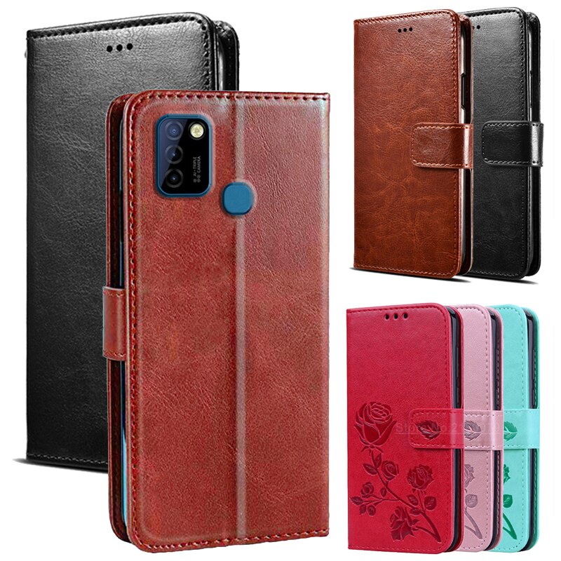 Per Infinix Hot 10 Lite custodia per telefono custodia in pelle PU per telefono Flip Cover Protector per Infinix Hot 10 Lite Funda portafoglio Shell Book Capa