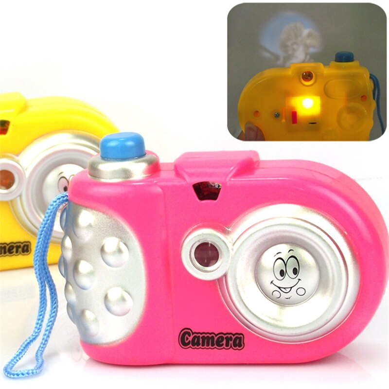 Kids Cartoon Projection Camera Toy Baby Light Projection Camera Educational Study Toys for Children Random Color