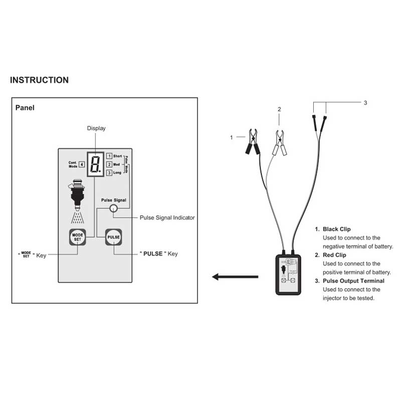 EM276 Fuel Injector Tester Car Fuel Injector System Analyzer Scan Tool with 4 Pluse Modes