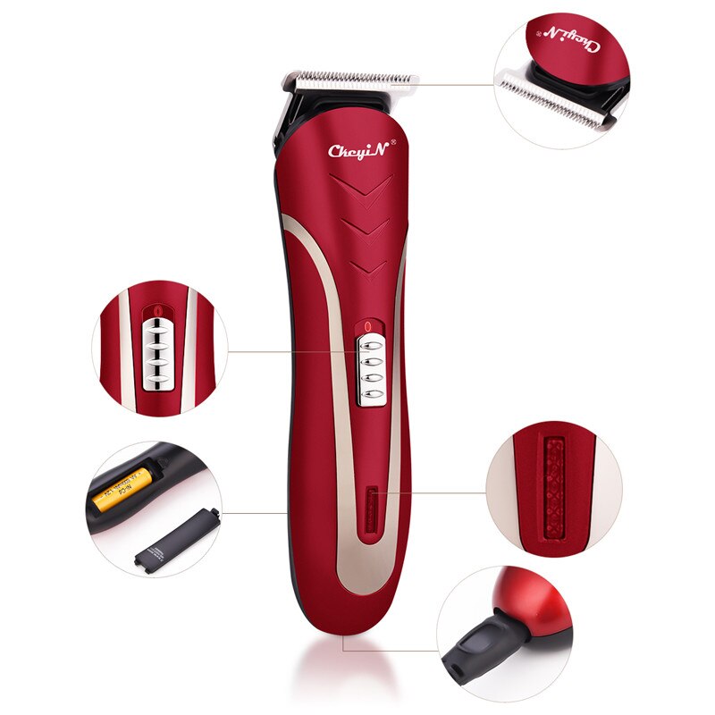 Powerful Lithium Battery Carbon Steel Head Hair Trimmer Rechargeable Electric Razor Men Beard Shaver Electric Hair Clipper