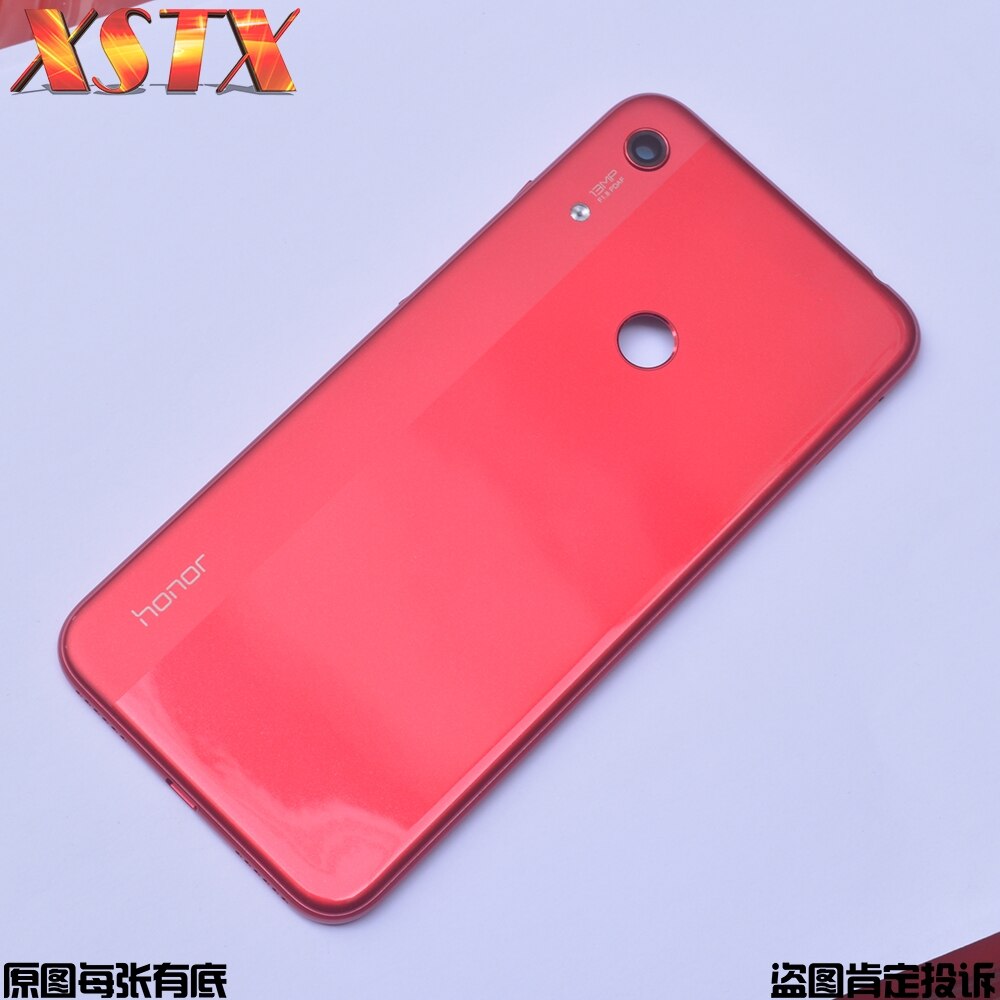 for Huawei Honor 8A Battery Cover Back Glass Panel Rear Door Housing Case For Huawei honor 8A Play 8A: Red