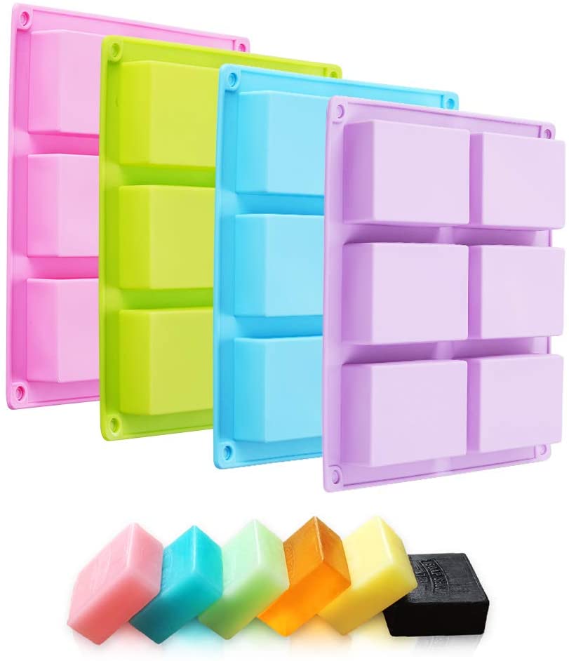 Silicone Mold Soap Molds Candle for Making 6-hole Square Form Candles Cake DIY Chocolate Arts Crafts Sewing Home Garden