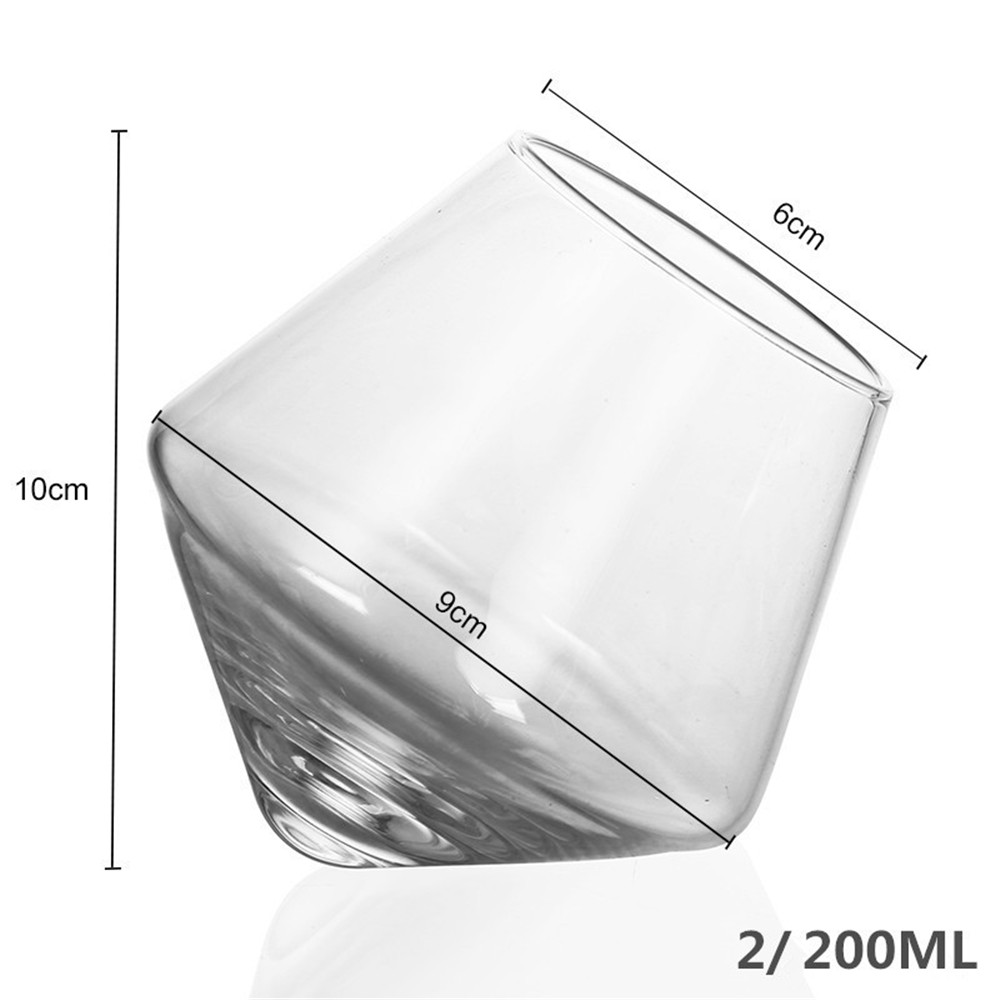 Vaso de whisky , copa de vino sin plomo, Copa con ala inferior gruesa para beber agua y cerveza, para casa, Bar, , de boda: 2-200ML