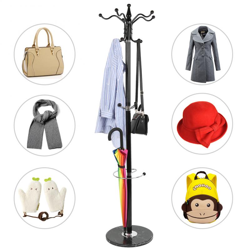 Rotating Coat Rack Hook Hanger Coat Hat Bag Clothes Rack Stand Metal Hanger Organizer Home Furniture OVERSEAS STOCK HWC