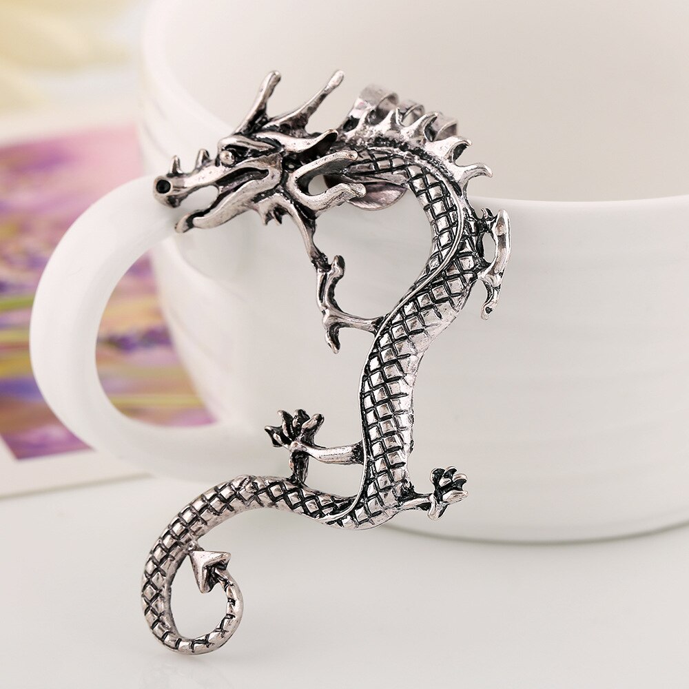 LUKENI 5Pcs/Lot Jewelry Punk Dragon Long Ear Cuff Earring Jackets For Women And Men EJ011