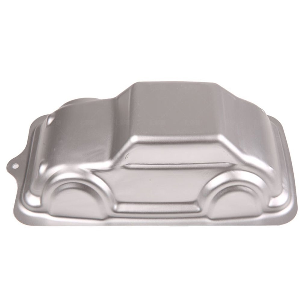3D Birthday Cake Pan Car-Shape Cake Pan Aluminium Silver For Children'S Birthday For Kitchen Practical