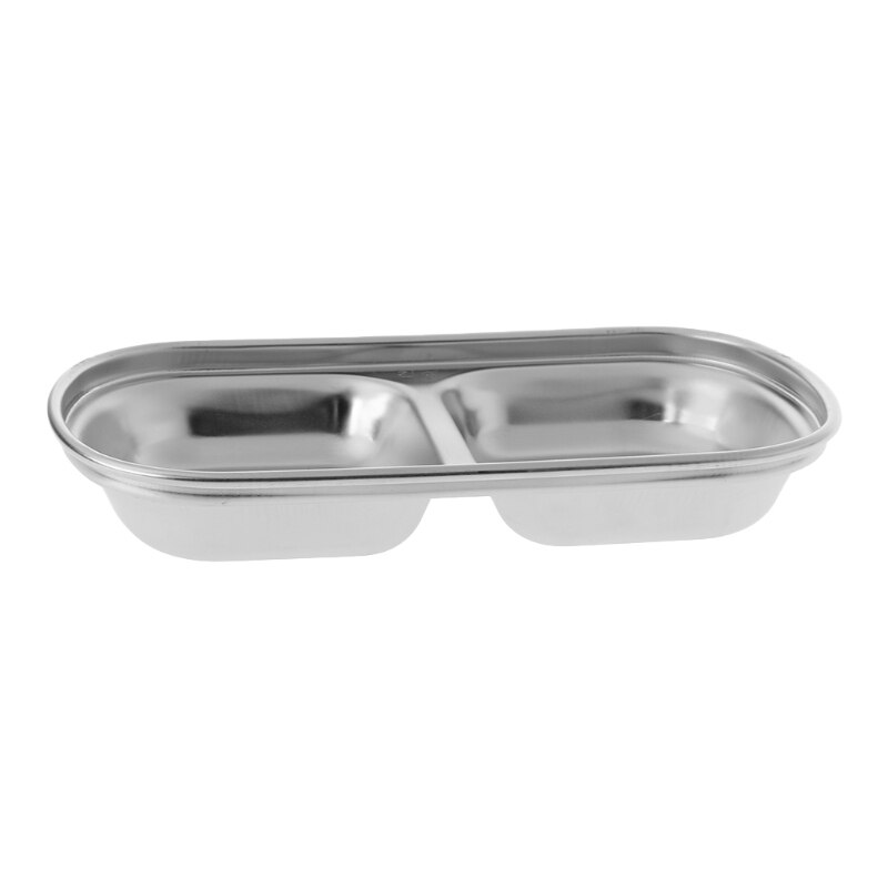 Stainless Steel Salad Sauce Dish Tray Bowl Kitchen Tableware Fruit Plate Tray Dessert Dish