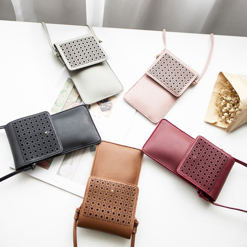 Ao ar livre saco de ombro couro do plutônio braço cruz carteira tela toque do telefone móvel bolsa moeda carteira feminino espaçoso dropshipping