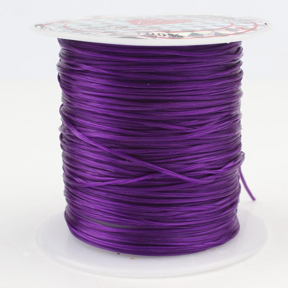 Eight Colors Strong Stretchy Elastic Beading Wire Cord String Thread 10M/roll 0.8mm For Jewelry Making DIY Bracelet Accessories: Purple