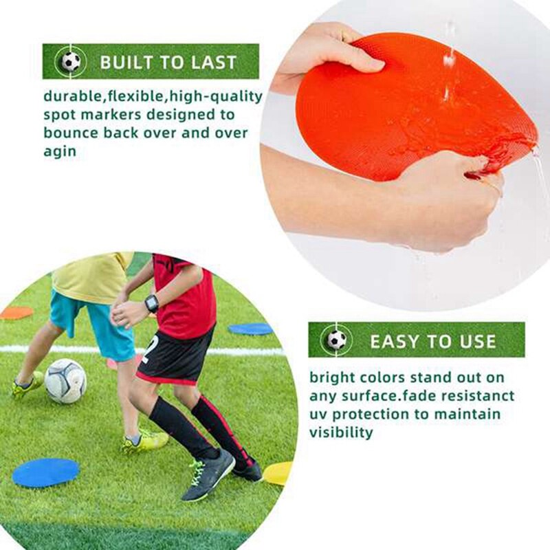 6 Pcs Agility Marking Pad Football Marking Plate Flat Marking Plate for Sports Speed and Agility Training