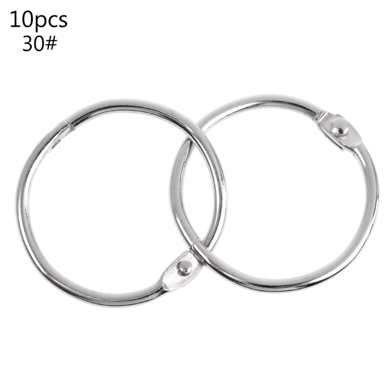 Metalowy luźny liść książka segregator Hoop pierścień wielofunkcyjny brelok koło Album DIY D5QC: 5AC1100409-30