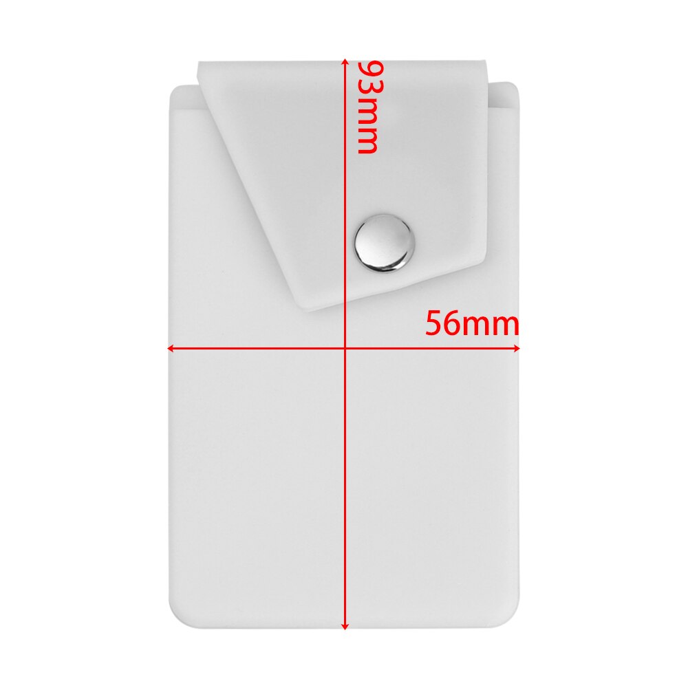 1PC Adhesive Silicone Phone Wallet Back Stick-on Credit Card Holder Snap Pocket Phone Stand Smart Phone