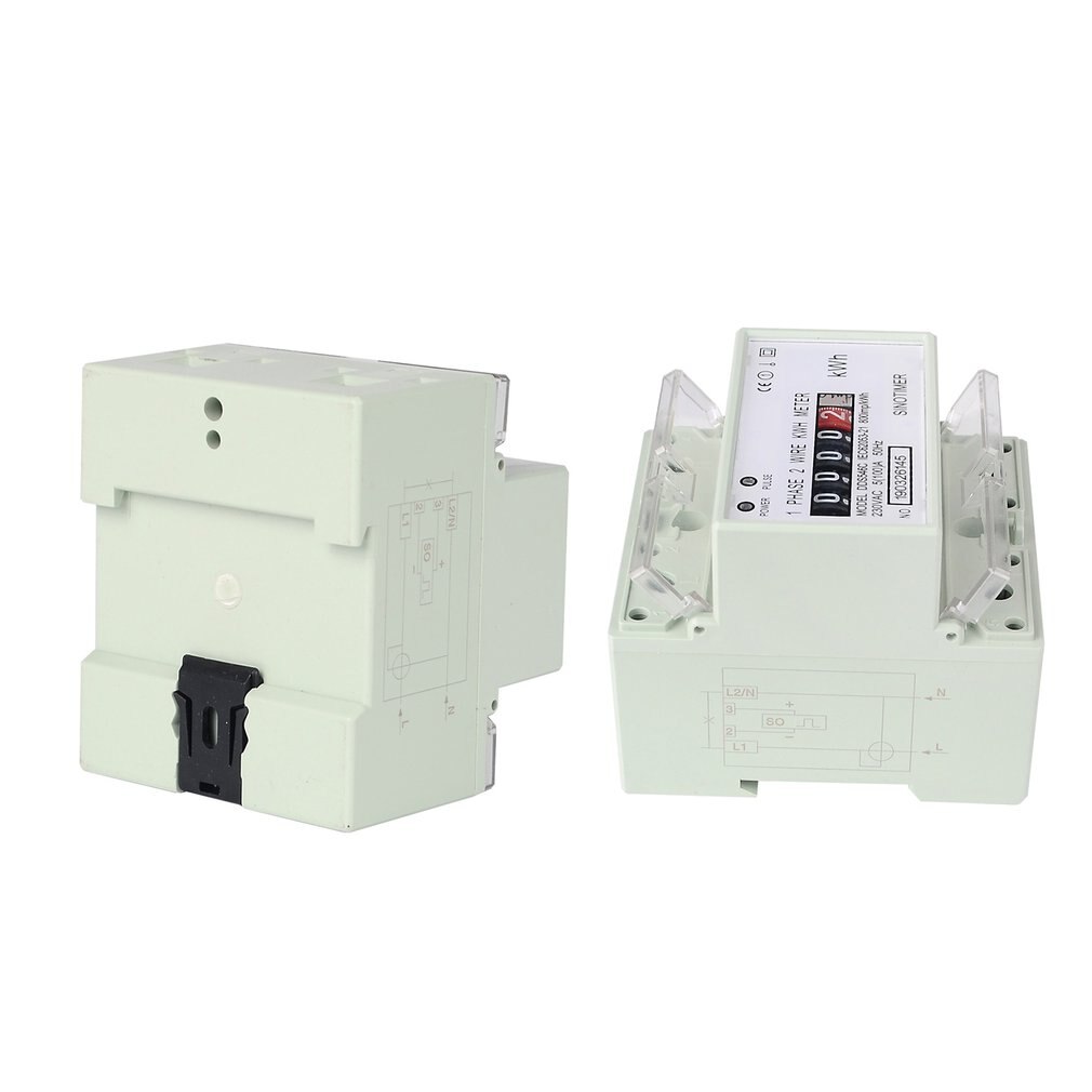 SINOTIMER DDS546C 230VAC Monofase 4P Contatore di Energia Contatore Analogico Elettrico Wattmetro Elettrica Domestica din Metro Ferroviario