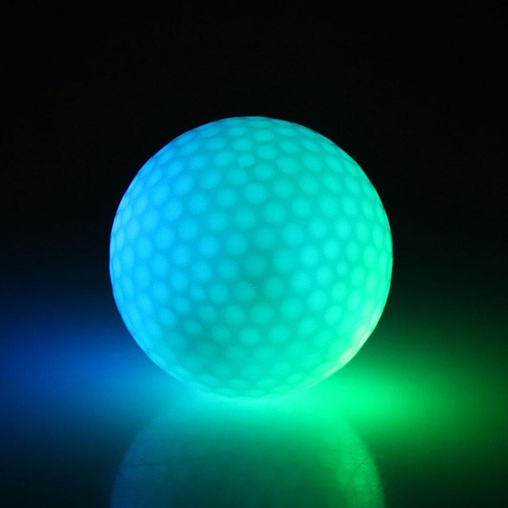 LED Luminous Rubber Golf Ball Outdoor Night Training Practise Colorful Flashing Golf Ball