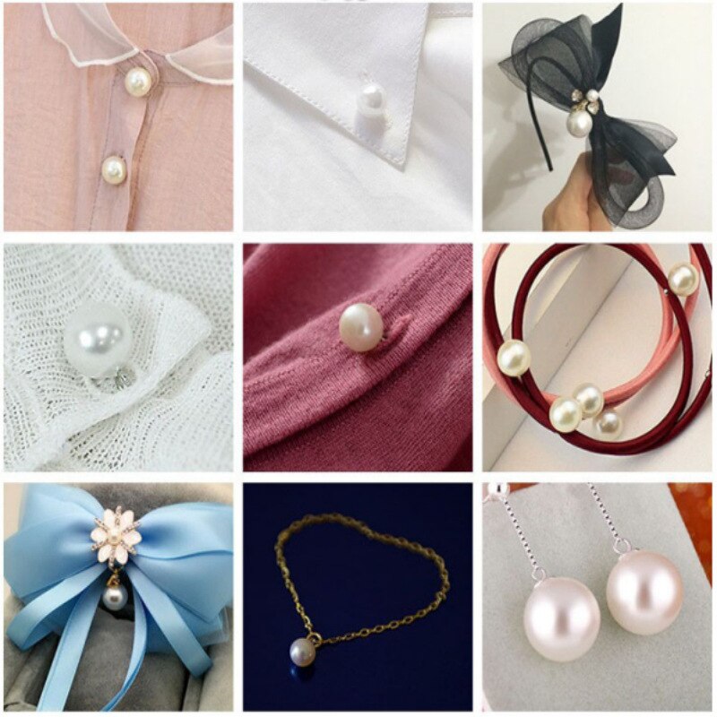 Cuentas de perlas blancas de costura redondeada, perla en forma de lágrima, apliques, decoración, pulsera, colgante, fabricación de joyas, 20 Uds.