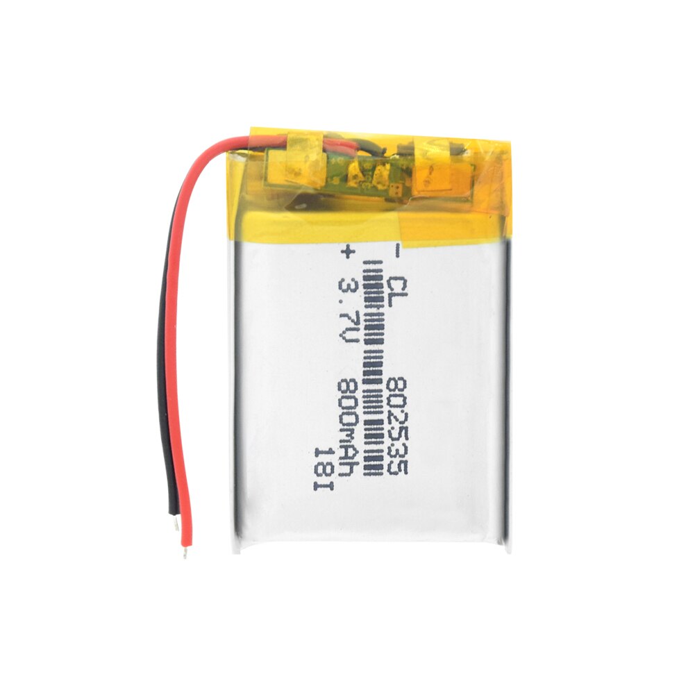 3.7V lithium battery 800MAH polymer battery 802535 For GPS MP3 MP4 MP5 LED Light PDA speakers small toy Rechargeable Li-ion Cell