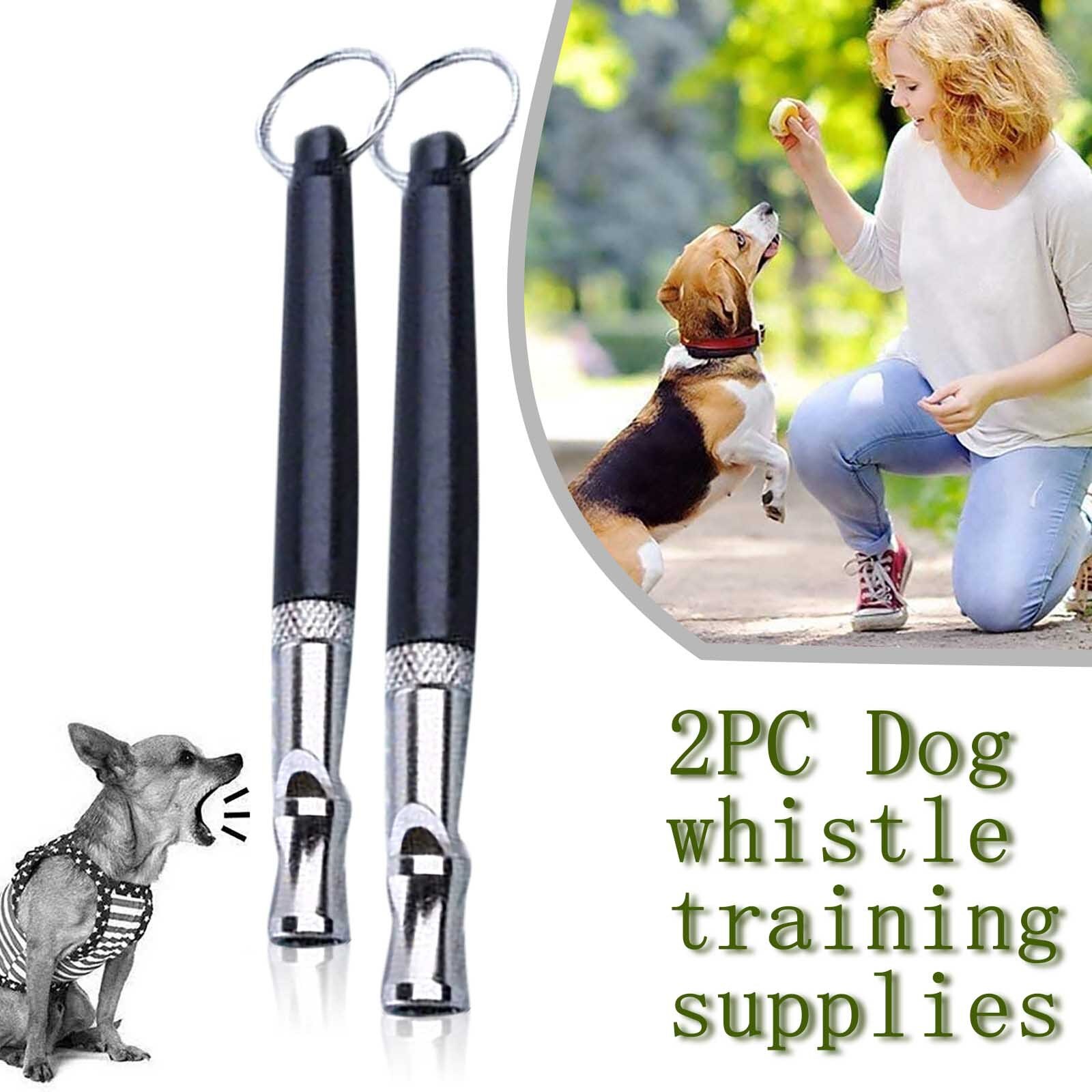 2pcs Dog Whistle Training Supplies Dog Pet Discipline Training Adjustable Whistle Pitch Anti-stop Barking Keychain Pets Tools #4