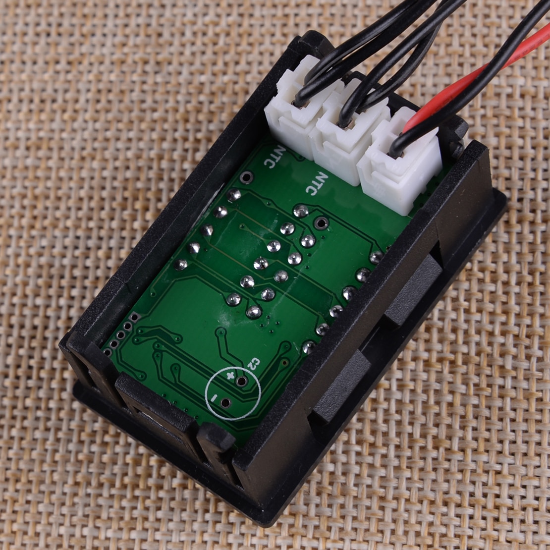 DWCX Universal 96 cm Black Car Dual Digital LED Display Intercooler Supercharger Temperature Gauge Sensor