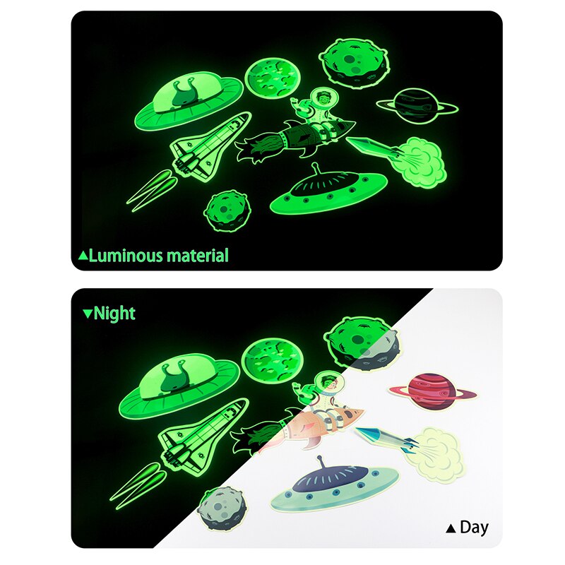 Cartoon Luminous Wall Stickers Home Decor Kawaii Moon Star Animal Wallpaper Kids Room Mural Nursery Poster Bedroom Decoration