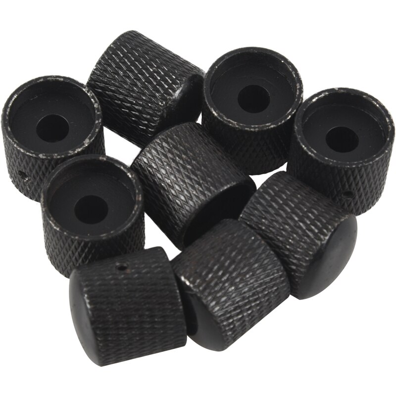 10Pcs Metal e Guitar Speed Control Knob Tone Volume Knob Buttons with Wrench for Electric Guitar Parts Black