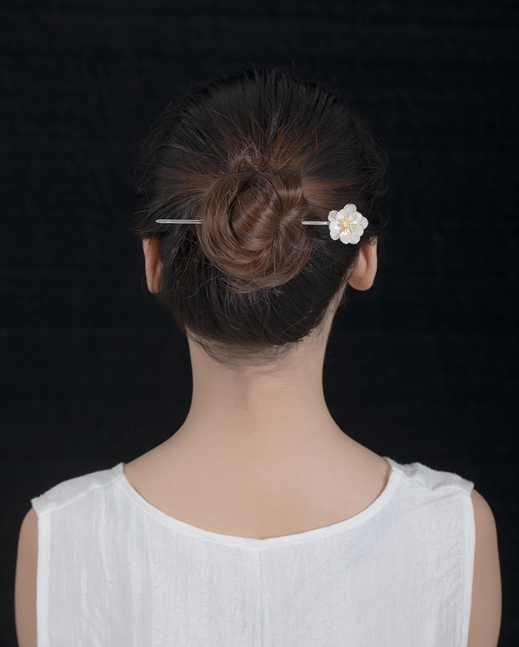  s925 echte lotusblüten-haarnadeln aus sterlingsilber für damen, handgefertigter, feiner schmuck