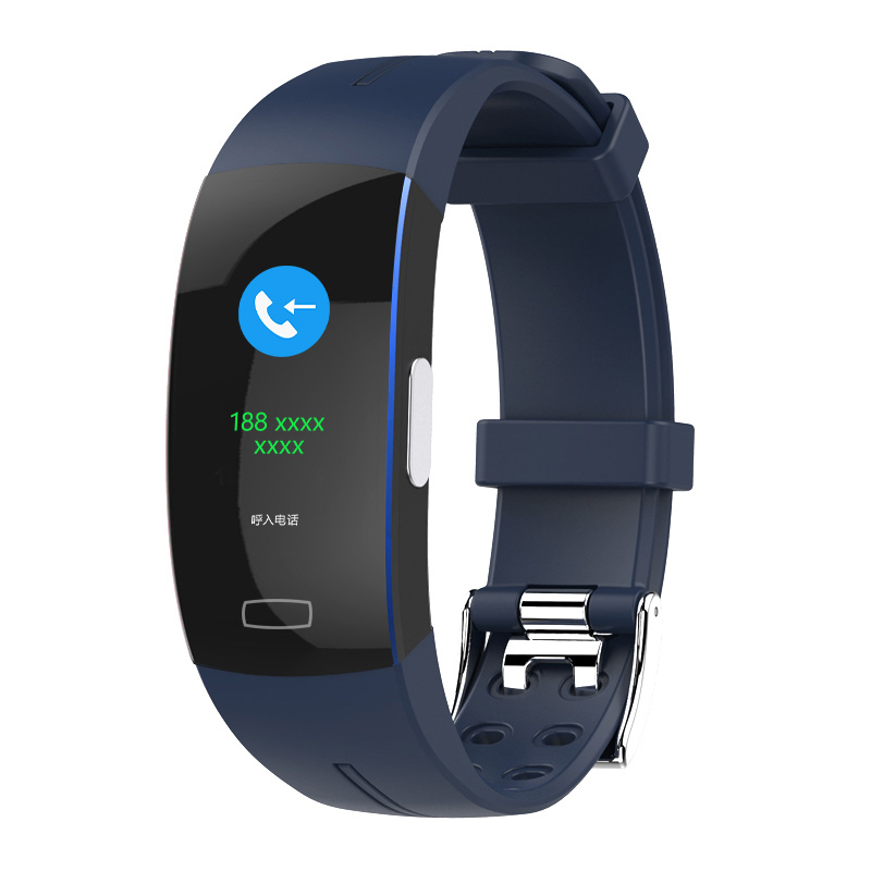 P3 Plus montre intelligente PPG + ECG moniteur de fréquence cardiaque précis moniteur de pression artérielle rapport météo Bracelet pk Fitbits android IOS: blue