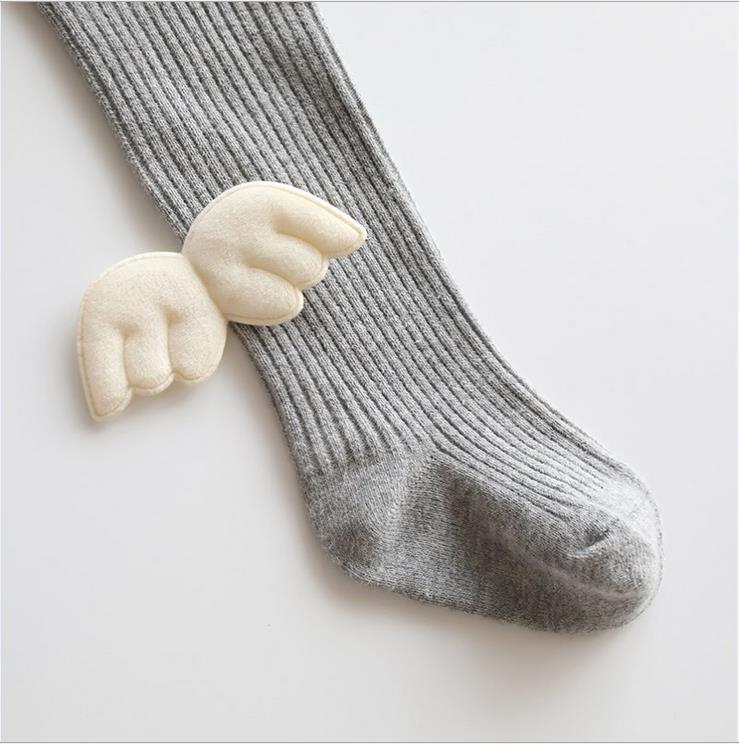 Infantile enfants bébé filles collants ailes d'ange couleur unie câble tricot Leggings doux coton collants
