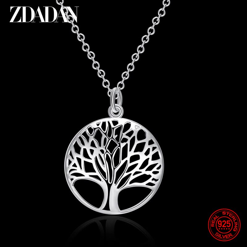 Zdadan 925 Sterling Zilveren Boom Van Het Leven Ketting Voor Vrouwen Mode Bruiloft Sieraden