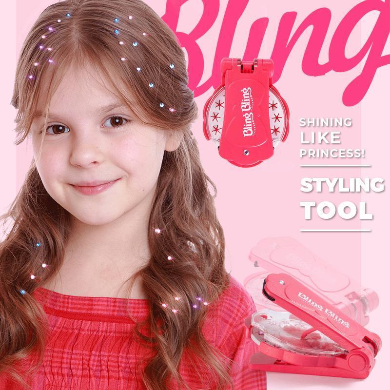 Blinger Gem agrafeuse jouet fille accessoires enfants maquillage Blingerrenss bijoux Nail-Rig-Girl semblant jouer autocollants populaires jouets cheveux-
