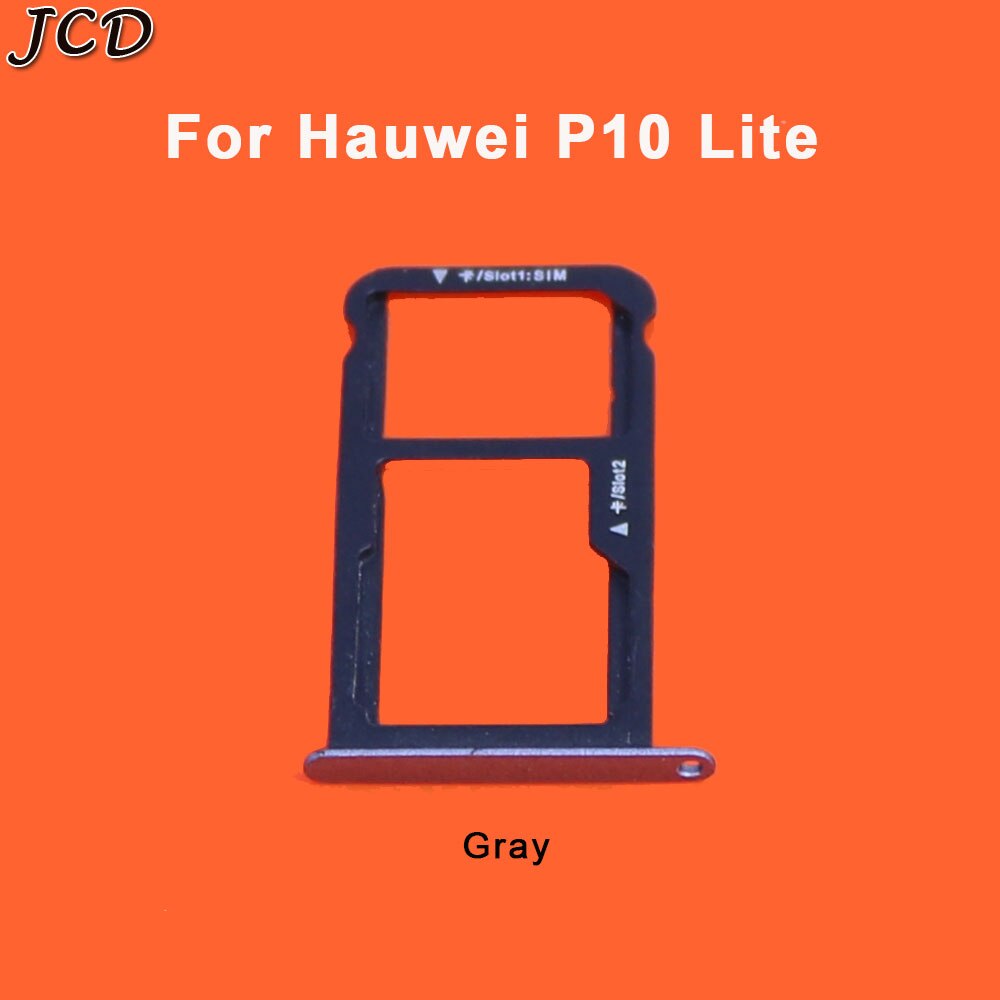 JCD Voor Huawei P10/P10 Plus/P10 Lite Sim-kaart Lade Houder Met Micro SD Card Tray Slot houder Vervanging Deel: P10 Lite Gray
