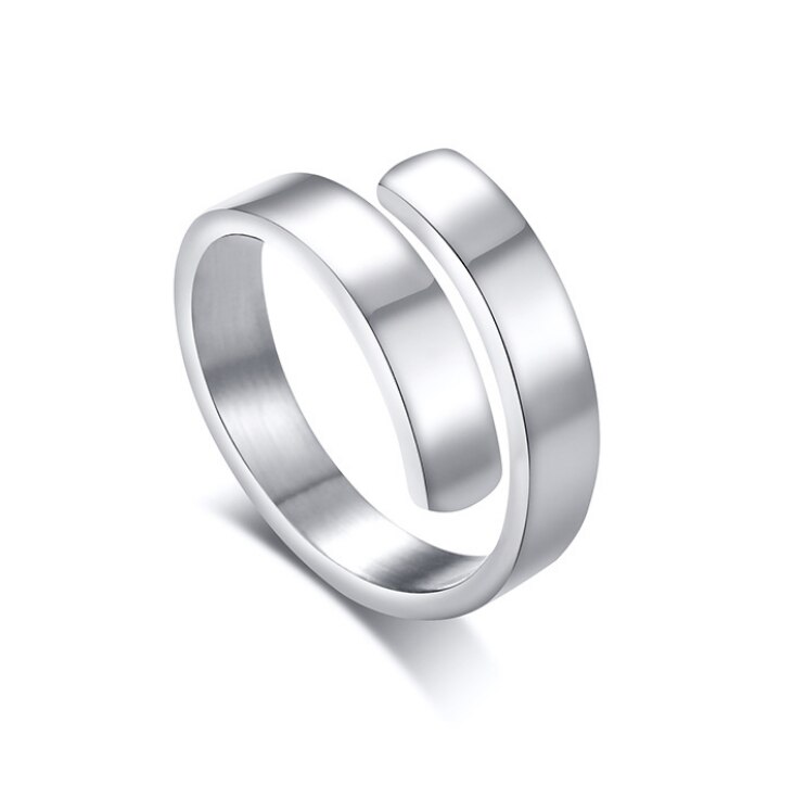 Zilveren gladde ring voor mannen of vrouwen, mooie ringvinger sieraden ngxjz