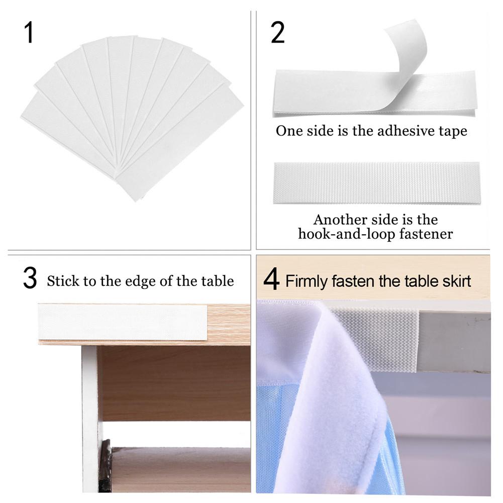 Long Thread Ribbon Table Skirt for Wedding Party Decoration