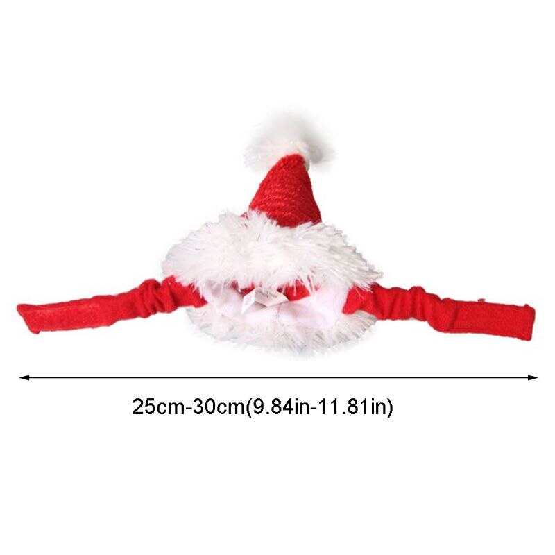 Cute Adjustable Christmas Hat with Elastic Band for guinea pig Rabbits Hamster