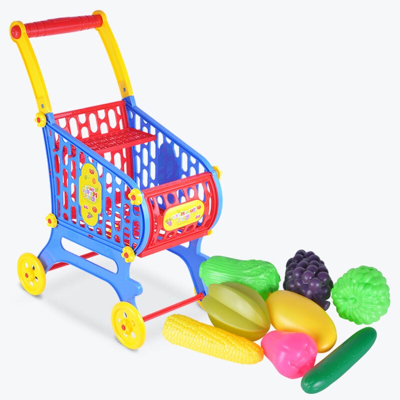 Simulatie Supermarkt Winkelwagentje Kinderen Speelhuis Speelgoed Kar Met Fruit En Groente Winkelwagentje Simulatie Speelgoed
