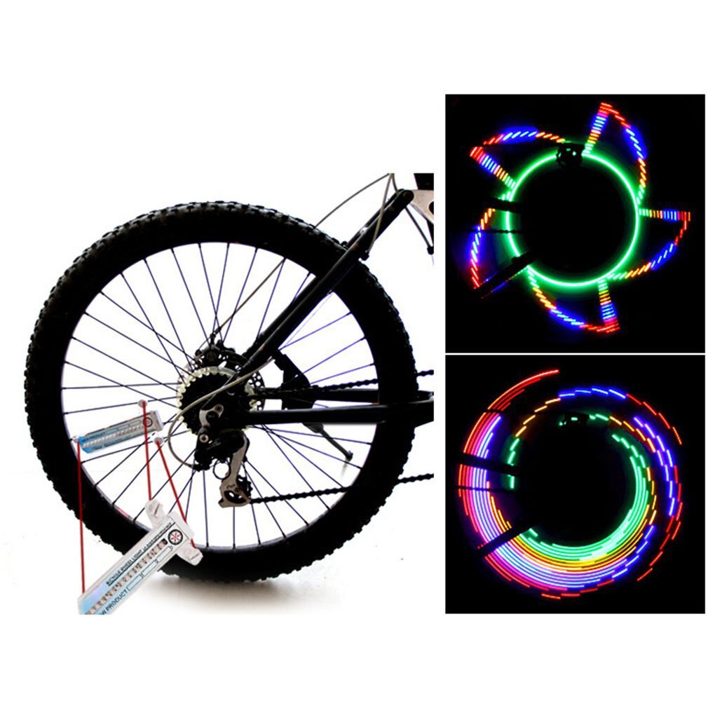 Fahrrad Speichen LED-leuchten Beleuchten sterben Straßen mit Phantasie Fahrrad Rad Lichter Bunte LED Bunte Fahrrad Räder Licht