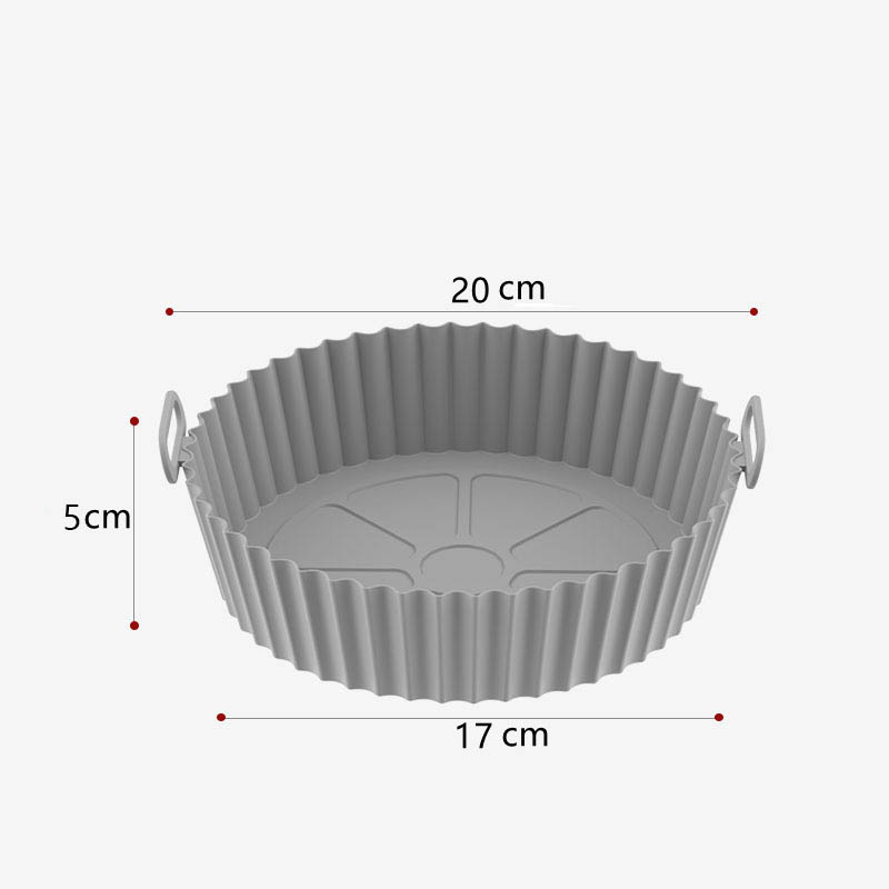 Siliconen mal voor luchtfriteuse Pot Luchtfriteuse Siliconen mand Dikker oven Bakplaat Gebakken kip Pizza Luchtfriteuseaccessoires