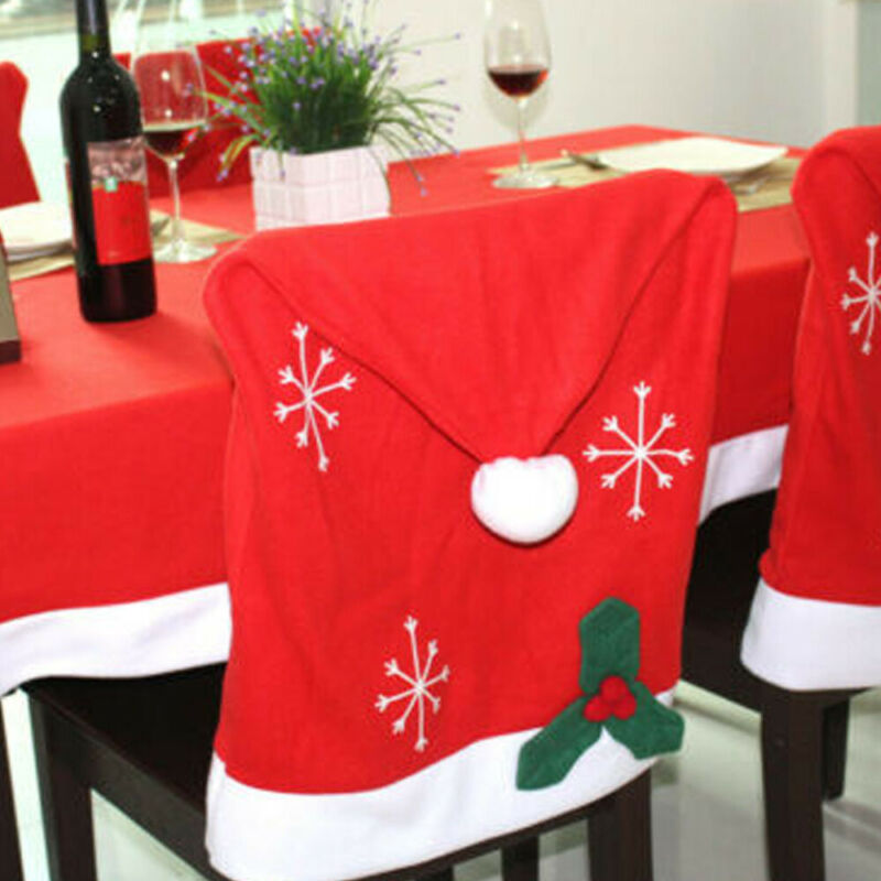 Kerst Decoratie Stoelhoezen Eetkamerstoel Seat Sleapcovers Tree Thuis Party Decor Kerst Stoel Cover